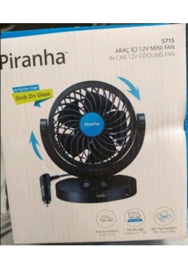 Piranha 5715 12V - 24V Araç Içi Mini Fan Oto Vantilatör