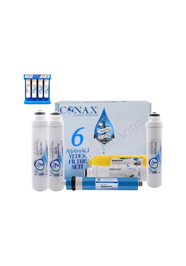 Conax Crypto Su Arıtma Cihazı 6 Aşamalı Yedek Full Filtre Seti