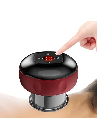 Qingmipy Akıllı Şarjlı Vakumlu Masaj Aleti - 12 Seviye Isı Ve Emiş Ayarlı, 1800mah Pil, Taşınabilir Tip-c Şarjlı Kırmızı