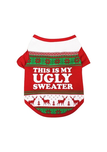 Yılbaşı Temalı Köpek Tişörtü - Şık Ve Rahat Evcil Hayvan Giyimi, Farklı Boyut Seçenekleri İle Gümüş Gümüş