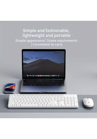 Techbloom Lenovo Kablosuz Klavye Ve Fare Seti Classic Black Hafif Taşınabilir Ofis Dizüstü Tablet 105 Tuş Diğer