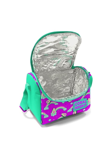 Coral High Kız Çocuk Beslenme Çantası - Yeşil Pembe Avokado