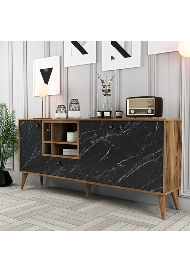Napoli Konsol - Siyah Mermer