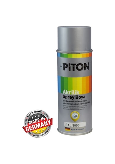 Piton Akrilik Sprey Boya 400 Ml Ral9006 Gümüş Gri