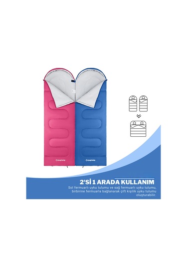 Kingcamp Oasis 250 Ultralight Uyku Tulumu Blue Sol F. Mavi