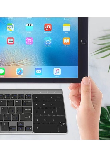 Sayısal Tuş Takımına Sahip Kablosuz Bluetooth Klavye