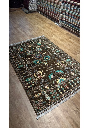 El Dokuma Afghan Halısı Kahverengi