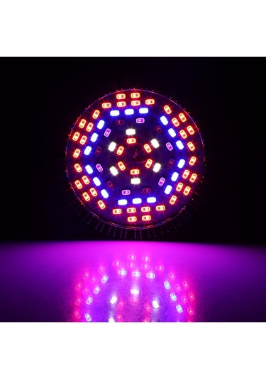 Kosona E27 50w 85-265v Bitki Işığı 78 Tam Spektrum , Enerji Tasarruflu 120 Derece Açılı, Kolay Kurulum, Alüminyum Gövde