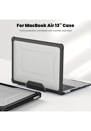 Xuweiwei Macbook Uyumlu Air 15 3 İnç 2023 Siyah İçin Premium Hibrit Laptop Kılıfı Silikon Pc Darbeye Dayanıklı Siyah