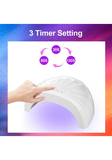 Skycity Beyaz U18 Modeli Cihazı İle Tırnak Boyası Kurutma - Akıllı Tırnak Işık Tedavisi Makinesi Avrupa Standartı