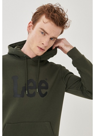 Lee Kapüşonlu Regular Fit Zeytin Erkek Sweatshirt L212021308 Zeytin