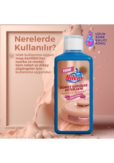 Nilem Robot Süpürge Deterjanı Bebek Pudrası Kokulu 500 Ml Tekli