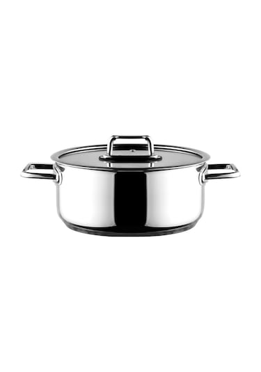 Aryıldız Colombus Metal Kulp Cam Kapak Derin Tencere - 22 Cm