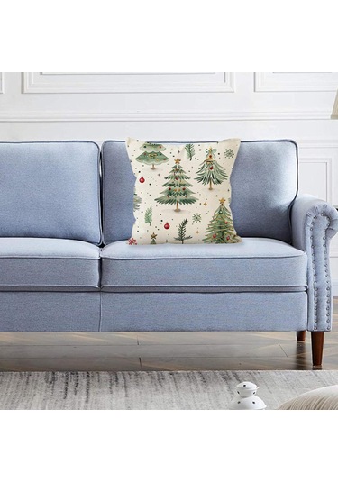 Suntek Yılbaşı Yastık Kılıfı Noel-ağacı-baskısı-b Noel Ağacı Baskısı B