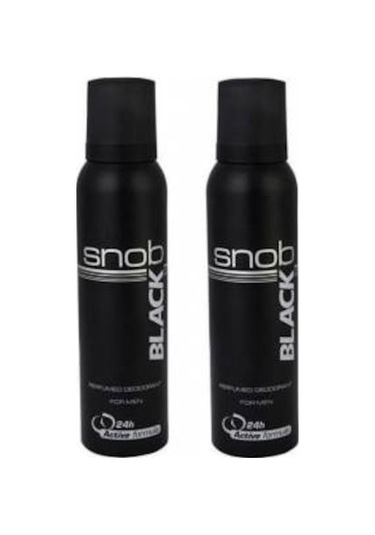 Snob Black Erkek Sprey Deodorant 150 ML x 2