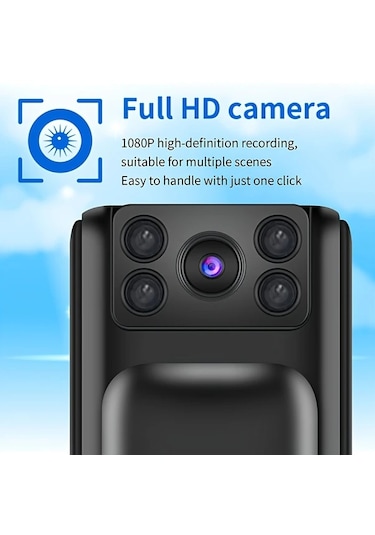 Dashanshop 1 Adet Gece Görüş Ve Hareket Algılamalı Dv Kamera - Usb Şarjlı Akıllı Telefon Uyumlu 1080p Güvenlik Kamerası