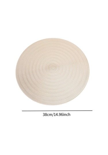 Örgülü Yemek Odası Matı Masa Düzeni Yıkanabilir Isıya Dayanıklı Ped Altın