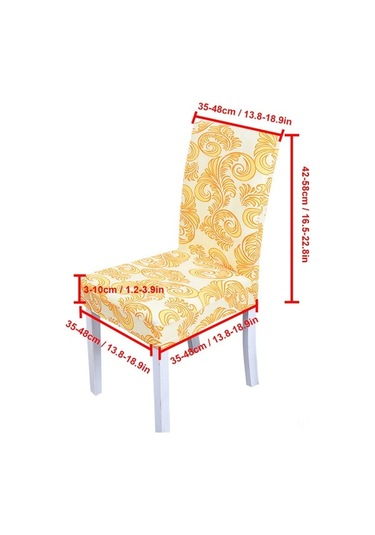 Esnek Ve Yıkanabilir Poliester Sandalye Kılıfı - Renkli Çiçek Desenli, Ev, Otel, Düğün Ve Partiler İçin Universal Tasarım Çok Renkli Çok Renkli