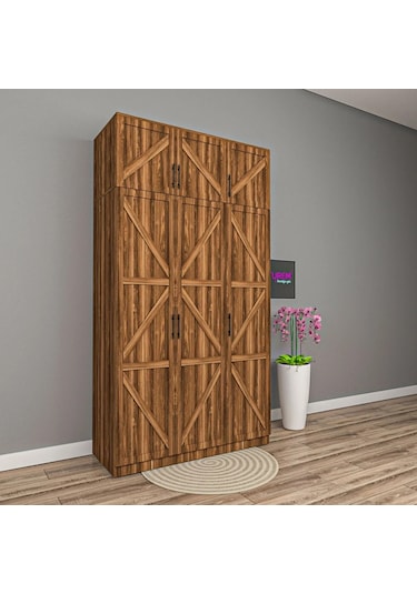 Loft 3 Kapılı Gardrop Mdf Sis Gri