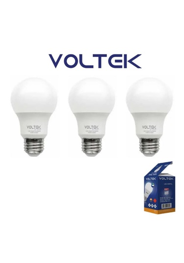 Voltek 9 Watt Led Ampul Beyaz 3 Adet