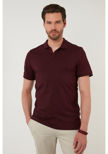 Buratti Regular Fit Pamuklu Erkek Polo Yaka T Shirt 5902141 Vişne