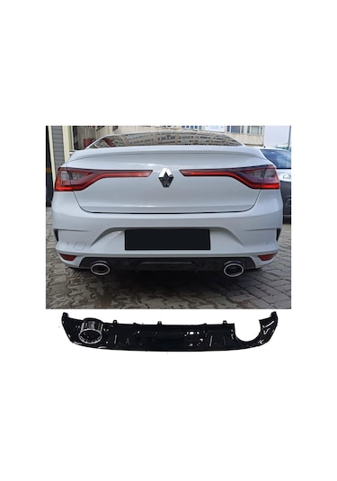 Renault Megane 4 Difüzör Siyah İthal Plastik 2016 2017 2018 2019 2020 Megan Difizör Ek