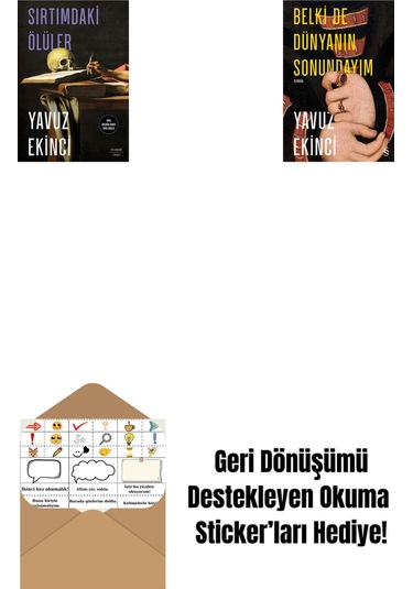 Sırtımdaki Ölüler + Belki De Dünyanın Sonundayım Ciltli + Okuma Sticker'ları