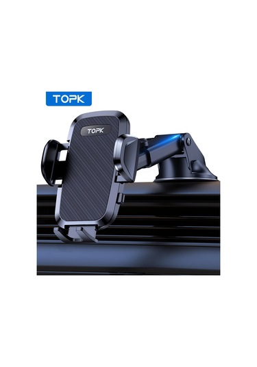 Topk D36-g Evrensel Araç Telefon Tutucu 360 Dönebilir Klipsli Montajwhıte White