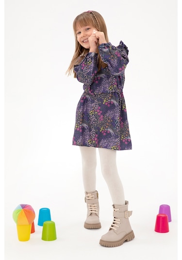 U.s. Polo Assn. Kız Çocuk Lacivert Elbise Dokuma 50297429-vr033 Lacivert