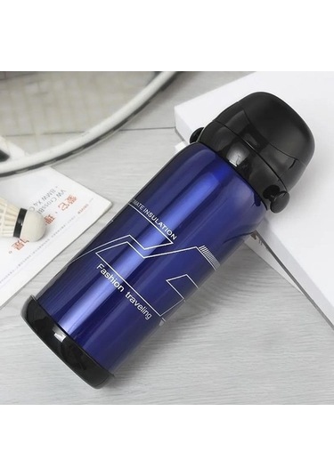 Fastbuy 800ml Mavi Paslanmaz Çelik Termos, Spor Su Şişesi, Kahve-çay Sıcaklık Ayarı, Süt İçme Kasesi, Kapasiteli Mavi, Ipx4 Mavi