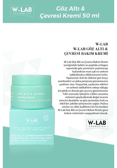 W-Lab Cosmetics Göz Çevresi Bakım Kremi 50 ML
