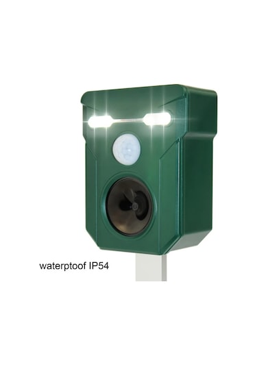 Xuweiwei 1 Paket Ultrasonik Hayvan Kovucu Dis Mekan Gunes Enerjili Hareket Isik Sensorlu Sesli Flashli Led Hayvan Caydirici