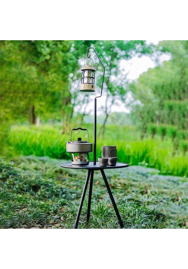 Homyl Kamp Masası Dayanıklı Taşınabilir Standlı-siyah Standlı Siyah