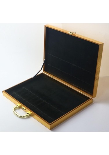 Pazly Siyah Sofra Kutusu Yemek Takımı Seti 24 Adet Antioksidatif Ahşap Çatal Bıçak Takımı Altın Siyah Gümüş Saklama Kutusu Siyah