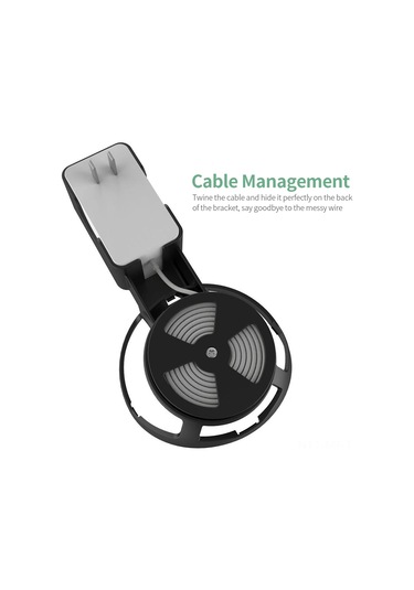 Mufunye Echo Dot 4 Nesil İçin Duvar Tipi Hoparlör Tutucu - Deliksiz Kurulum, Kabloları Gizle, Abs Malzeme, Siyah