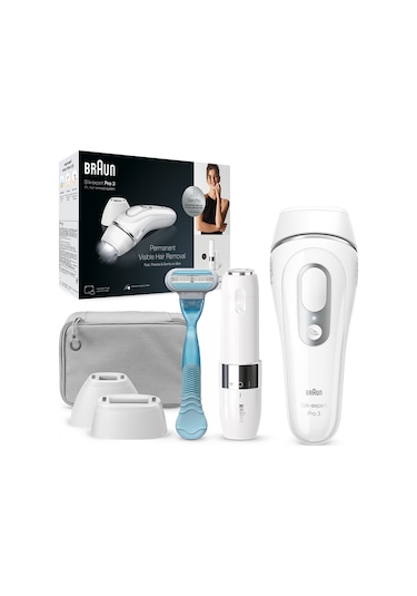 Braun Silk Expert Pro 3 PL3129 2 Başlıklı Yeni Nesil IPL + FS1000 + Seyahat Çantası