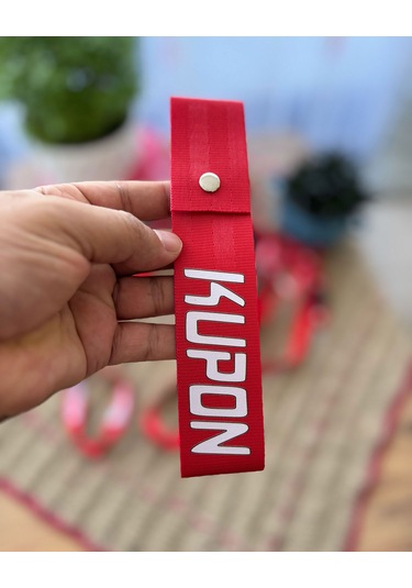 Kupon Tasarımlı, Kırmızı Renk Yüksek Kalite Tampon & Çeki İpi