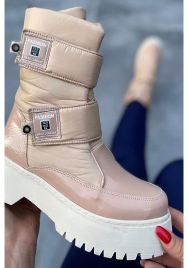 Celira Nsl386 Nude Rugan Kışlık Kadın Kar Botu