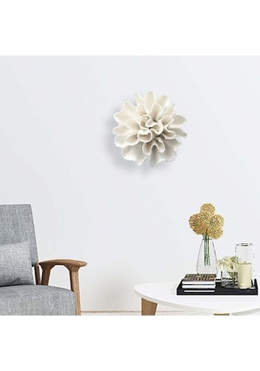 Lijinxu Magideal 3d Duvar Asılı Seramik Çiçekler Zanaat Karanfil-8cm