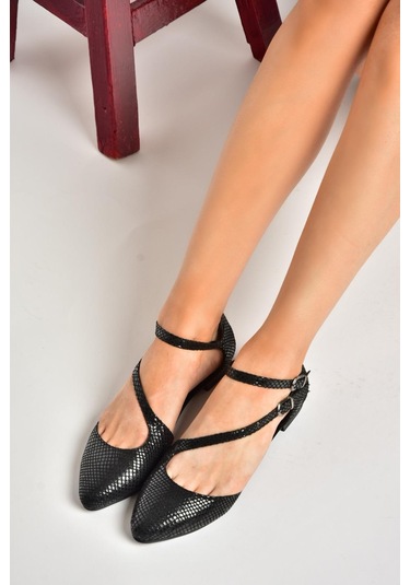 Fox Shoes Siyah Kadın Babet D726016907 Siyah