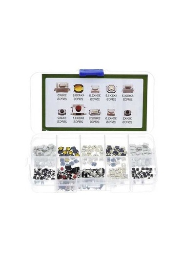 Besthome1 10 Farklı Boyutta 250 Adet Çok Renkli Plastik Ve Metal Düğme Anahtarı Seti Çok Renkli