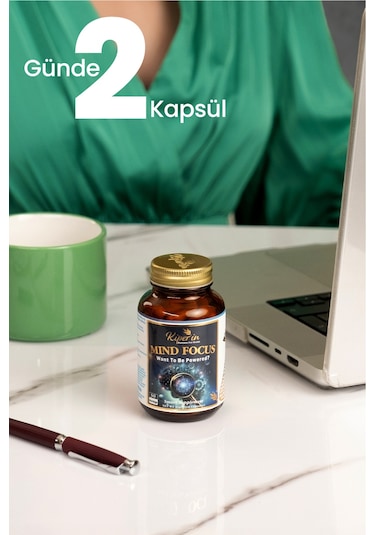 Kiperin Mind Focus Aslan Yelesi Mantarı, Sitikolin, Rhodiola, L-theanin .. 1440mg Akıllı Gıda Takviyesi