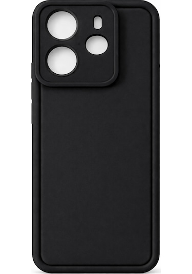 Mi Redmi Note 14 Uyumlu Kamera Çıkıntılı Mat Silikon Telefon Kılıfı Siyah