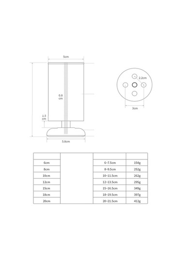 Pazly Yatak Suntek Salonu Mobilya Metal Masası Masa Dolap Ayakları Yw Beyaz