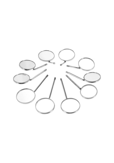 Samdoo 10 Adet Paslanmaz Çelik Diş Bakımı Aleti - Profesyonel Diş Araçları, Ağız İçini Net Görüntülemek İçin 45 Derece Tasarım