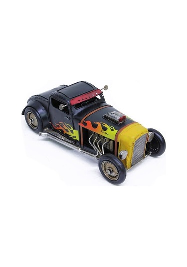 Dekoratif Metal Araba Sarı Alev