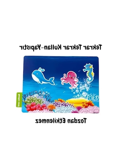 Tekrar Tekrar Kullanılabilen Sticker Seaworld Açık Ahşap