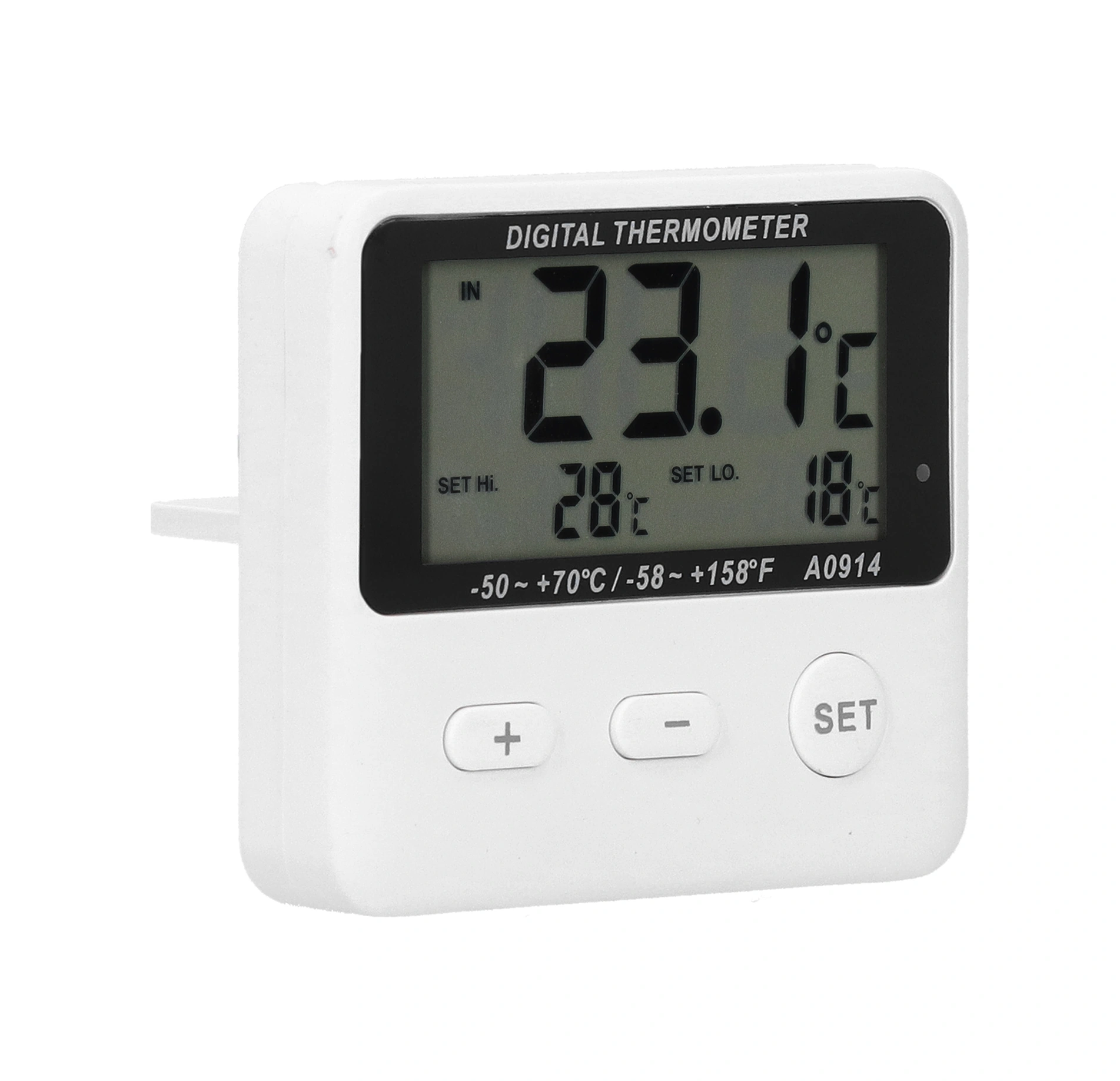 Geeroyoo Sıcaklık Alarmlı Dış Probelı Buzdolabı Termometresi -50 C/+70 C Lcd Ekranlı Düşük/yüksek Sıcaklık Uyarısı Pil Dahil Değil