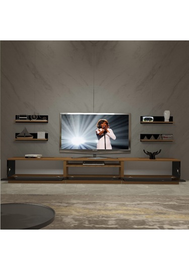 Decoraktiv Trendstyle 270r Slm Tv Ünitesi Tv Sehpası Ceviz - Siyah