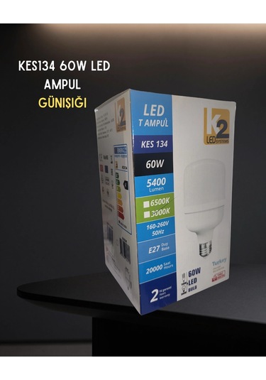 K2 Kes134 Torch Led Ampul 60w Günışığı